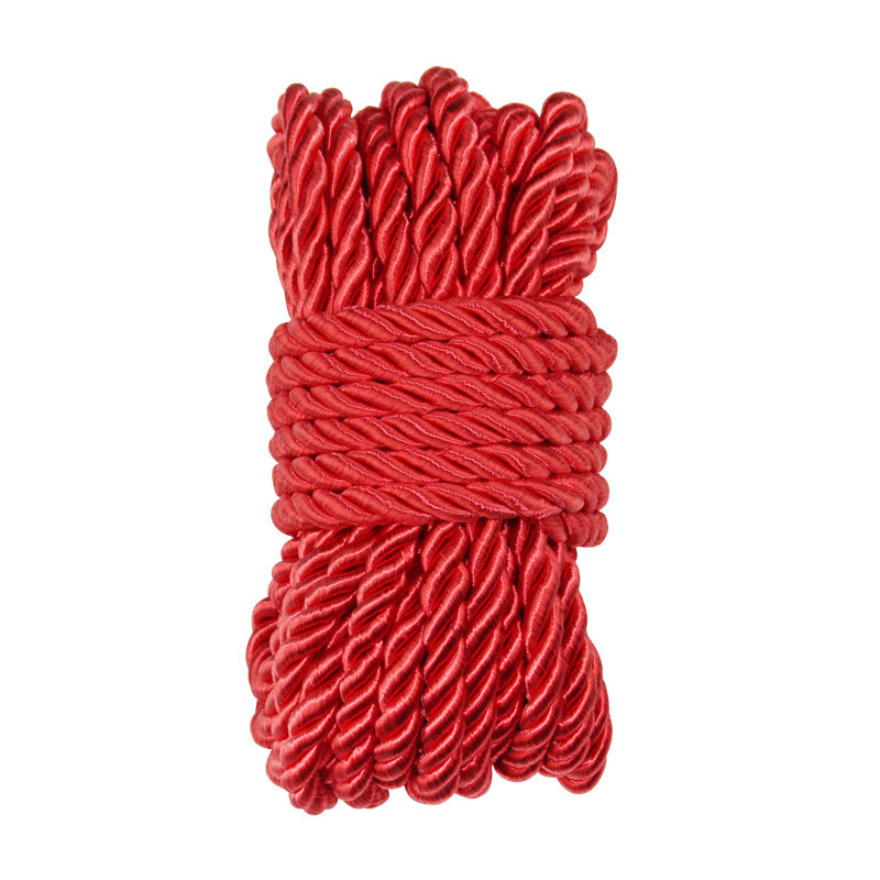 Cotton Soft Rope 32 Feet (10m) Diameter 8mm Multipurpose Black & Red 2 Pcs
